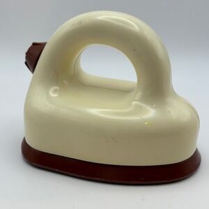 Vintage Little Tikes Toy Iron Replacement Piece Pretend Play Laundry Brown Cream